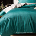 Poly/cotton 600TC Turquoise sateen duvet cover